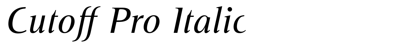 Cutoff Pro Italic